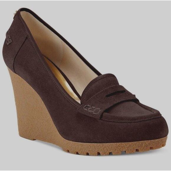 Michael Kors Brown Wedge Heels - Picture 1 of 9